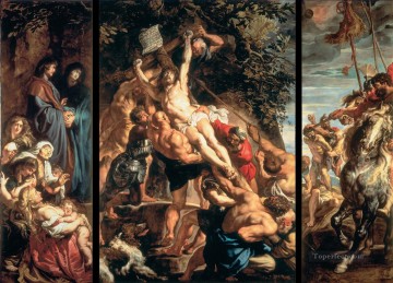 company of captain reinier reael known as themeagre company Painting - Raising of the Cross Baroque Peter Paul Rubens